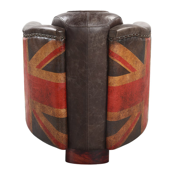 ACME Brancaster Antique Slate Top Grain Leather Chair Model LV01811