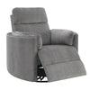 ACME Sagen Charcoal Chenille Glider Recliner with Swivel Model LV01879
