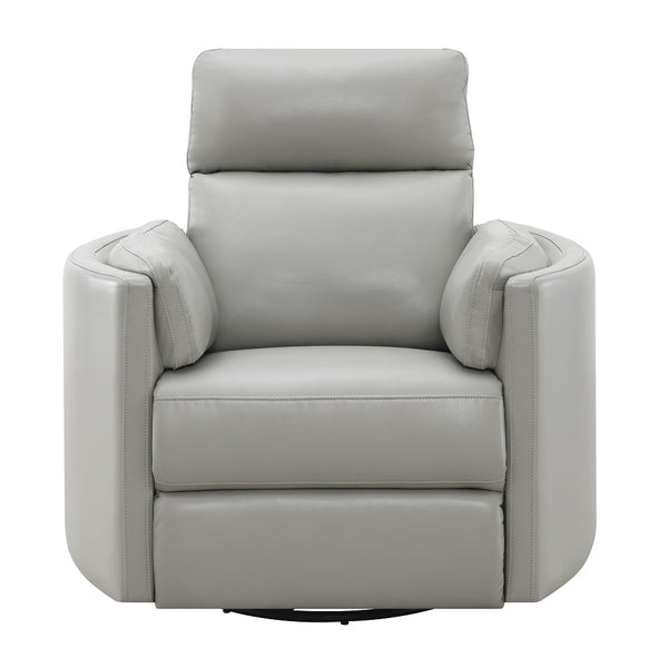 ACME Sagen Gray Leather Aire Glider Recliner with Swivel Model LV01880