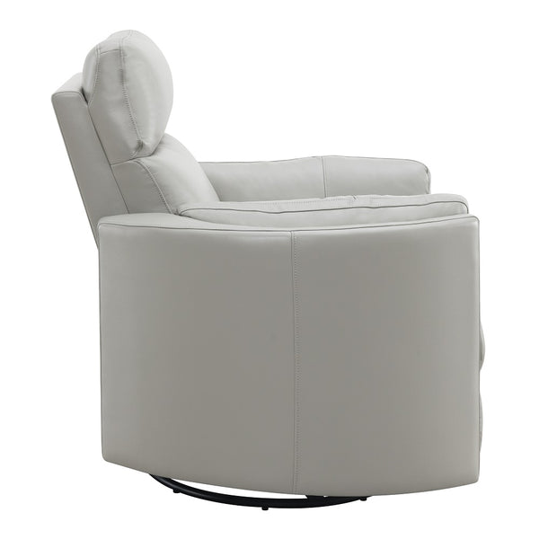 ACME Sagen Gray Leather Aire Glider Recliner with Swivel Model LV01880