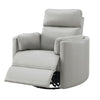 ACME Sagen Gray Leather Aire Glider Recliner with Swivel Model LV01880