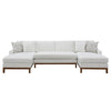 ACME Valiant Ivory Chenille Sectional Sofa with 4 Pillows Model LV01881