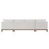 ACME Valiant Ivory Chenille Sectional Sofa with 4 Pillows Model LV01881