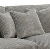 ACME Tavia Gray Corduroy Sectional Sofa with 6 Pillows Model LV01882