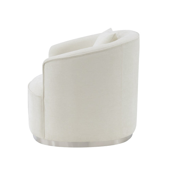 ACME Odette Beige Chenille Chair with 1 Pillow Model LV01919