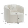 ACME Odette Beige Chenille Chair with 1 Pillow Model LV01919