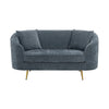ACME Nakendra Cobalt Blue Chenille Loveseat with 2 Pillows Model LV01921