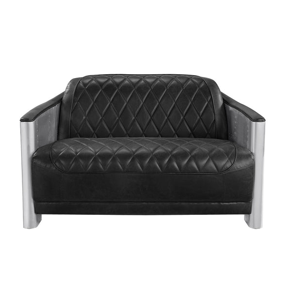 ACME Sedna Black Top Grain Leather Loveseat Model LV01983