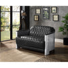 ACME Sedna Black Top Grain Leather Loveseat Model LV01983