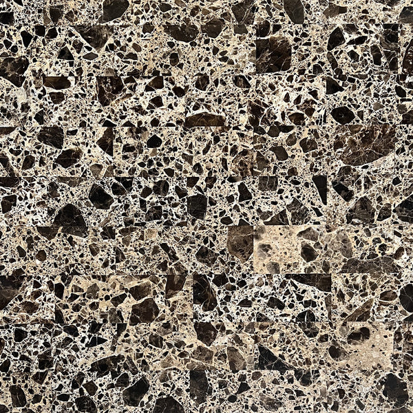 ACME Nayla Natural Marble & Cherry End Table Model LV02004