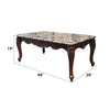 ACME Nayla Natural Marble & Cherry End Table Model LV02004
