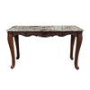 ACME Nayla Natural Marble & Cherry Sofa Table Model LV02006