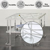 ACME Kalan Glass & Silver End Table Model LV02080
