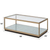 ACME Kaia Glass & Gold Coffee Table Model LV02085