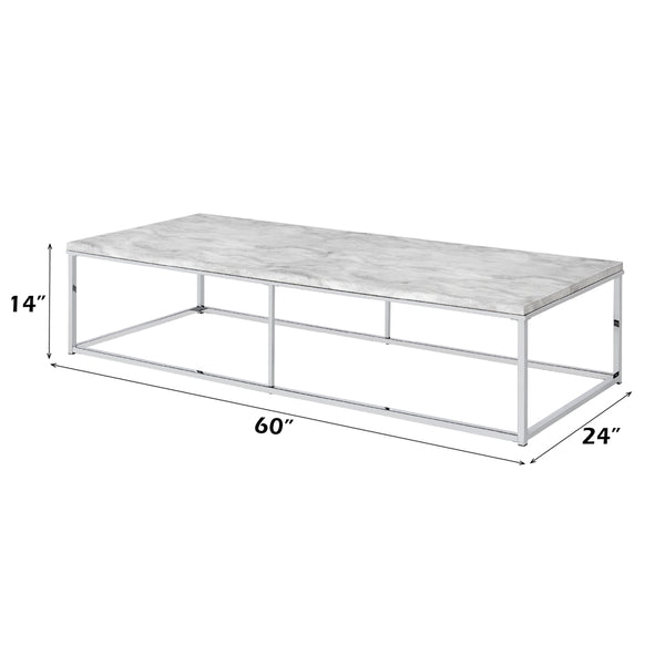 ACME Voleta Chrome Coffee Table Model LV02088