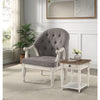 ACME Florian Gray Fabric & Antique White Chair Model LV02121