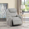 ACME Evander Light Gray Chenille Recliner with Power Lift & Massage Model LV02180
