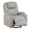 ACME Evander Light Gray Chenille Recliner with Power Lift & Massage Model LV02180