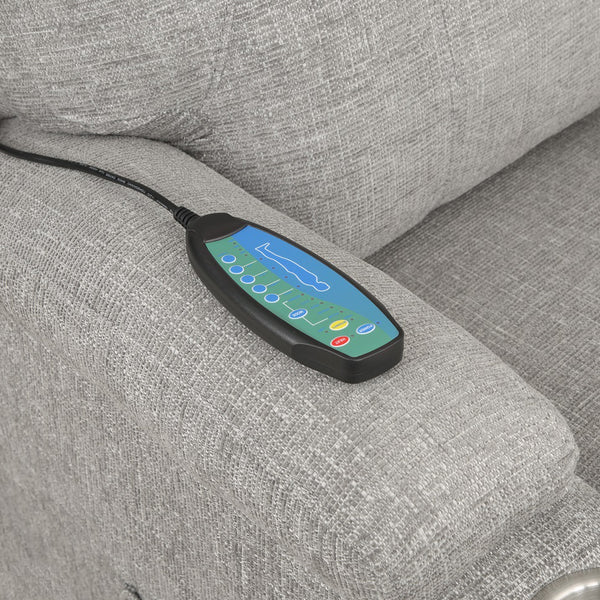 ACME Evander Light Gray Chenille Recliner with Power Lift & Massage Model LV02180