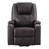 ACME Evander Brown Leather Aire Recliner with Power Lift & Massage Model LV02181