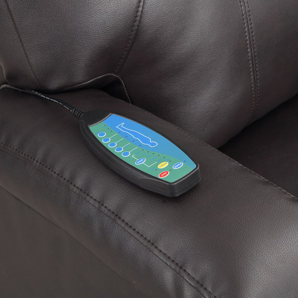 ACME Evander Brown Leather Aire Recliner with Power Lift & Massage Model LV02181