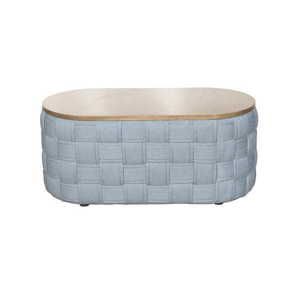 ACME Saree Light Teal Chenille Coffee Table Model LV02349