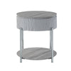 ACME Yukino Gray High Gloss & Chrome End Table Model LV02412