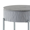 ACME Yukino Gray High Gloss & Chrome End Table Model LV02412