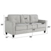 ACME Horatio Taupe Chenille Sofa Model LV02520