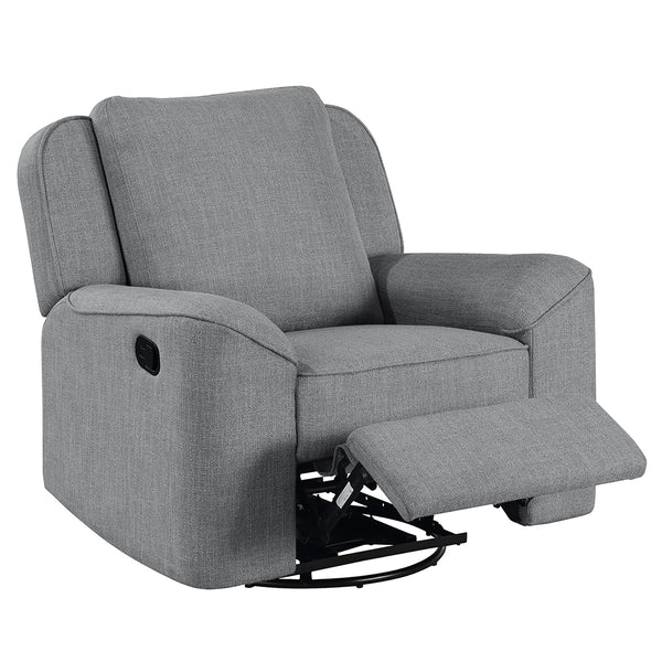 ACME Destiny Gray Linen Glider Recliner with Swivel Model LV02535