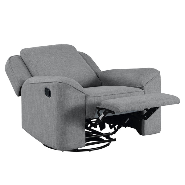 ACME Destiny Gray Linen Glider Recliner with Swivel Model LV02535