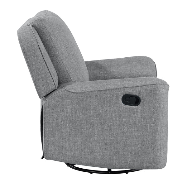 ACME Destiny Gray Linen Glider Recliner with Swivel Model LV02535