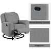 ACME Destiny Gray Linen Glider Recliner with Swivel Model LV02535