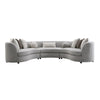 ACME Ivria Gray Boucle Sectional Sofa with 9 Pillows Model LV02541