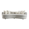ACME Iniko Beige Boucle Sofa with 6 Pillows Model LV02542