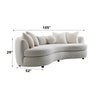 ACME Iniko Beige Boucle Sofa with 6 Pillows Model LV02542