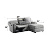 ACME Destiny Gray Linen Motion Sectional Sofa Model LV02567