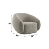 ACME Isabel 2 Tone Brown Boucle Chair with Swivel Model LV02568
