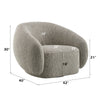 ACME Isabel 2 Tone Brown Boucle Chair with Swivel Model LV02568