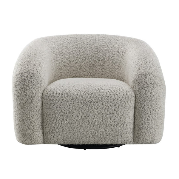 ACME Irma Gray Boucle Chair with Swivel Model LV02569