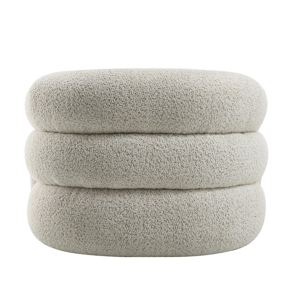 ACME Irma Gray Boucle Chair with Swivel Model LV02569