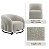 ACME Irma Gray Boucle Chair with Swivel Model LV02569