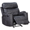 ACME Hirah Dark Gray Polish Microfiber Motion Glider Recliner Model LV02572