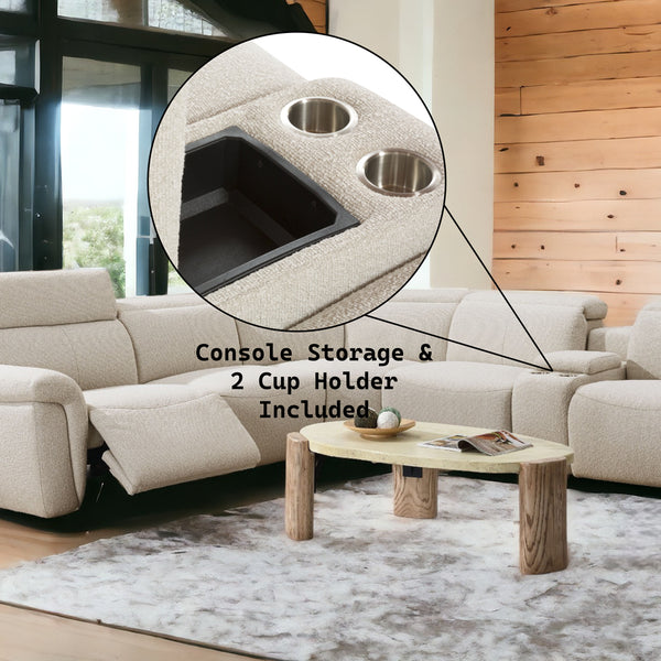 ACME Dayana Beige Boucle Power Motion Sectional Sofa Model LV02680