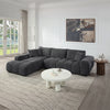 ACME Chosen Gray Chenille Sectional Sofa with 3 Pillows Model LV02720