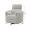 ACME Sagen Beige Boucle Glider Recliner with Swivel Model LV02733