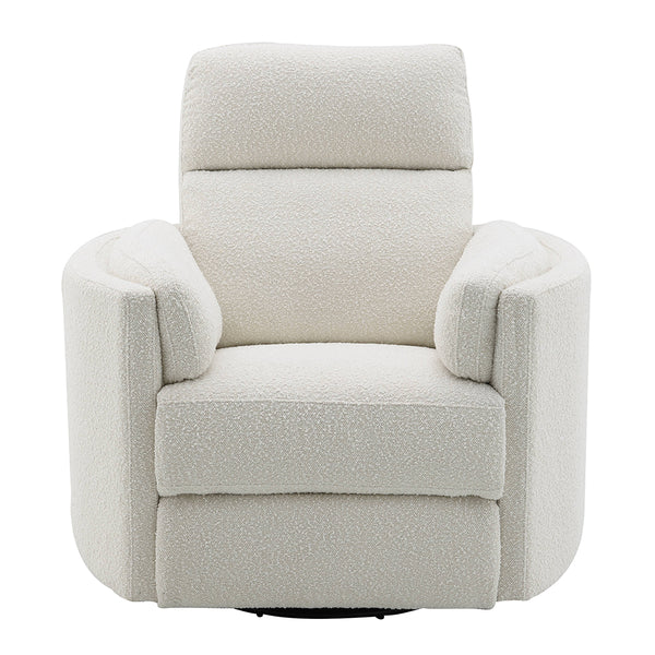 ACME Sagen Beige Boucle Glider Recliner with Swivel Model LV02733