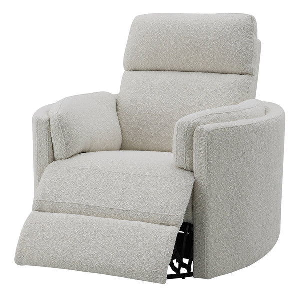 ACME Sagen Beige Boucle Glider Recliner with Swivel Model LV02733