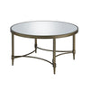 ACME Aditya Mirrored & Antique Brass Coffee Table Model LV02735