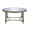 ACME Aditya Mirrored & Antique Brass Coffee Table Model LV02735